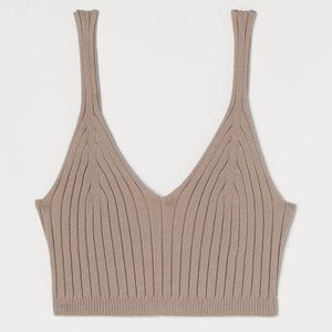 Rib-knit Crop Top